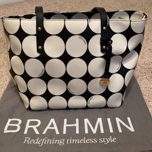 Brahmin  black/white purse
